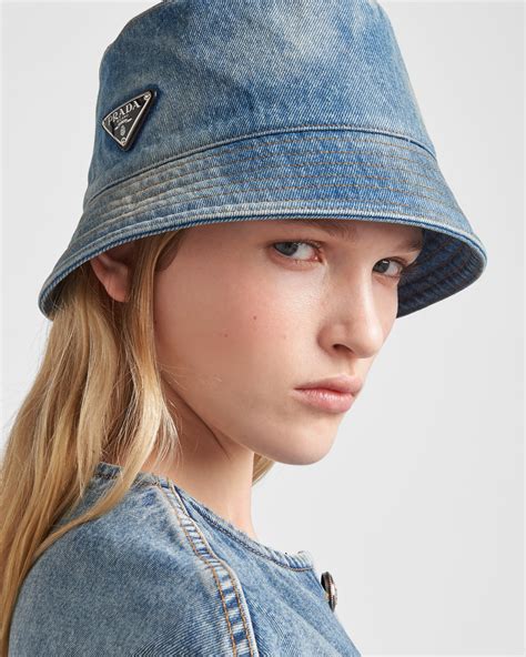 prada bucket hat light blue|Prada hat women.